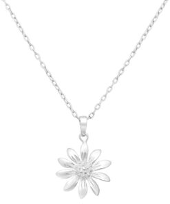 Exquisite 925 Sterling Silver Flower with Pollen Pendant. Crafted from high-quality 925 sterling silver and featuring a timeless flower design, this pendant captures elegance and sophistication. Perfect for any occasion.