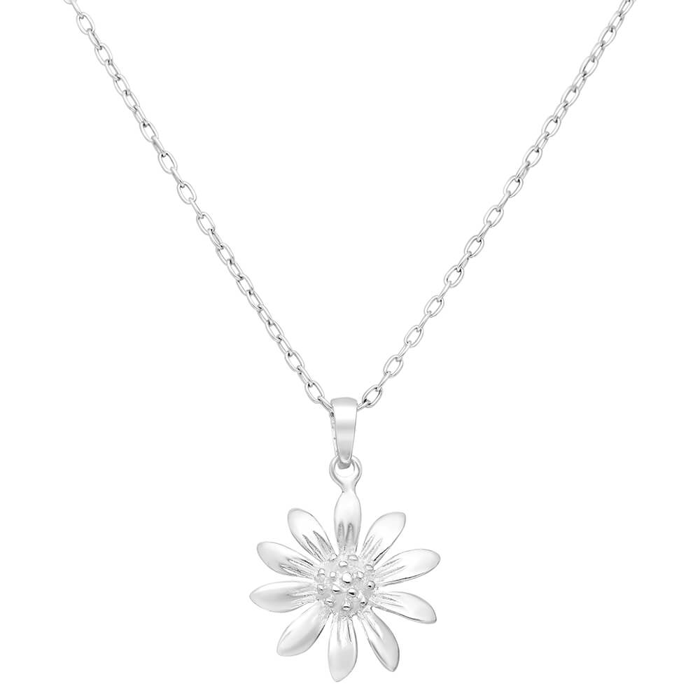 Exquisite 925 Sterling Silver Flower with Pollen Pendant. Crafted from high-quality 925 sterling silver and featuring a timeless flower design, this pendant captures elegance and sophistication. Perfect for any occasion.