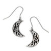 eltic moon earrings – pewter moon earrings with a Celtic knot design. Come on surgical steel hooks.