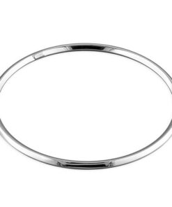 Plain tapered slave Sterling Silver Bangle