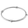 Four-knot round-wire slave Sterling Silver Bangle