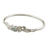 Mackintosh-style oval blue topaz Sterling Silver Bangle