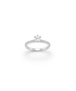 Cornish-925 Sterling Silver Ring, Decorated with CZ Simulated Diamonds