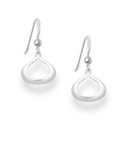 925 Sterling Silver Pear Shaped Drop Hook Earrings. Crafted from fine 925 sterling silver and enhanced with an E-coat finish, these earrings promise timeless elegance and lasting shine. The hallmark of quality, "925", ensures authenticity and superior craftsmanship.