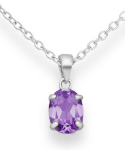 925 Sterling Silver Pendant, a true testament to timeless beauty. Adorned with a dazzling amethyst gemstone, this pendant captures the essence of love and luxury. The rhodium plating ensures lasting brilliance, while the hallmark 925 sterling silver guarantees premium quality.