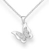 925 Sterling Silver Butterfly Pendant, a perfect blend of elegance and sparkle. Adorned with dazzling CZ Simulated Diamonds, each piece is masterfully crafted to capture the delicate beauty of a butterfly. The rhodium plating adds extra brilliance and durability, ensuring this pendant remains a cherished accessory for years to come. Featuring a sophisticated pave setting, this pendant is perfect for adding a touch of glamour to any outfit.