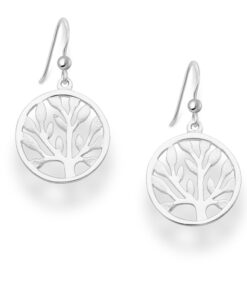 925 Sterling Silver Matte Tree of Life Earrings. Crafted with meticulous artistry, these earrings showcase a captivating Tree of Life design that symbolizes growth, strength, and beauty. The matte finish adds a touch of modern elegance, while the pure silver plating ensures enduring luster.