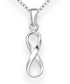 925 Sterling Silver Infinity Pendant. Crafted with exquisite detail and a hallmark of quality, this pendant embodies endless beauty and sophistication. Perfect for any occasion, its sleek infinity design symbolizes eternity and continuity, making it a meaningful gift or a personal statement piece.