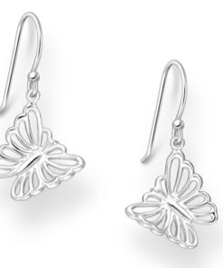 925 Sterling Silver Butterfly Hook Earrings. Crafted from premium 925 hallmark sterling silver, these exquisite earrings capture the delicate beauty of butterflies, offering a timeless charm perfect for any occasion. Their sleek hook design ensures comfort and ease of wear, making them an ideal accessory for day-to-night transitions.