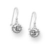 925 Sterling Silver Oxidized Moon and Sun Hook Earrings. Crafted with precision, these earrings merge celestial elegance with timeless design. The intricate sun and moon details, set against the rich luster of authentic sterling silver, create a captivating contrast.