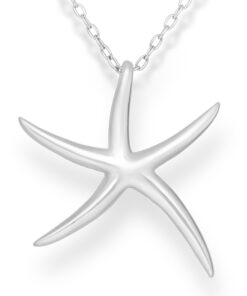 Exquisite 925 Sterling Silver Starfish Pendant. Beautifully crafted to capture the essence of ocean wonders, this pendant is hallmarked with 925, ensuring genuine quality. The pure silver and anti-tarnish finish offer lasting shine and elegance.