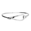 Sterling silver bangle bracelet with a unique loop design