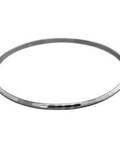 -Silver Diamond-cut facets thin solid slave Silver Bangle
