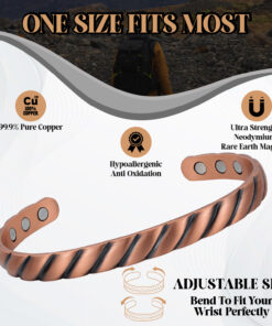 Healing magnetic copper bracelet
