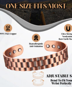 Alternative view of Bio Magnetic Copper Therapy Bangle with 6 Ultra Strength Magnets