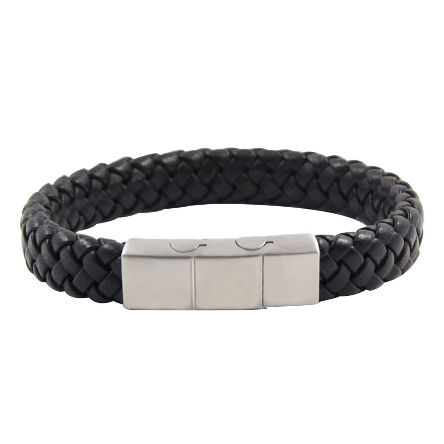 Bio Magnetic Genuine Leather Therapy Bracelet with 2 Ultra Strength Magnets - Image 2