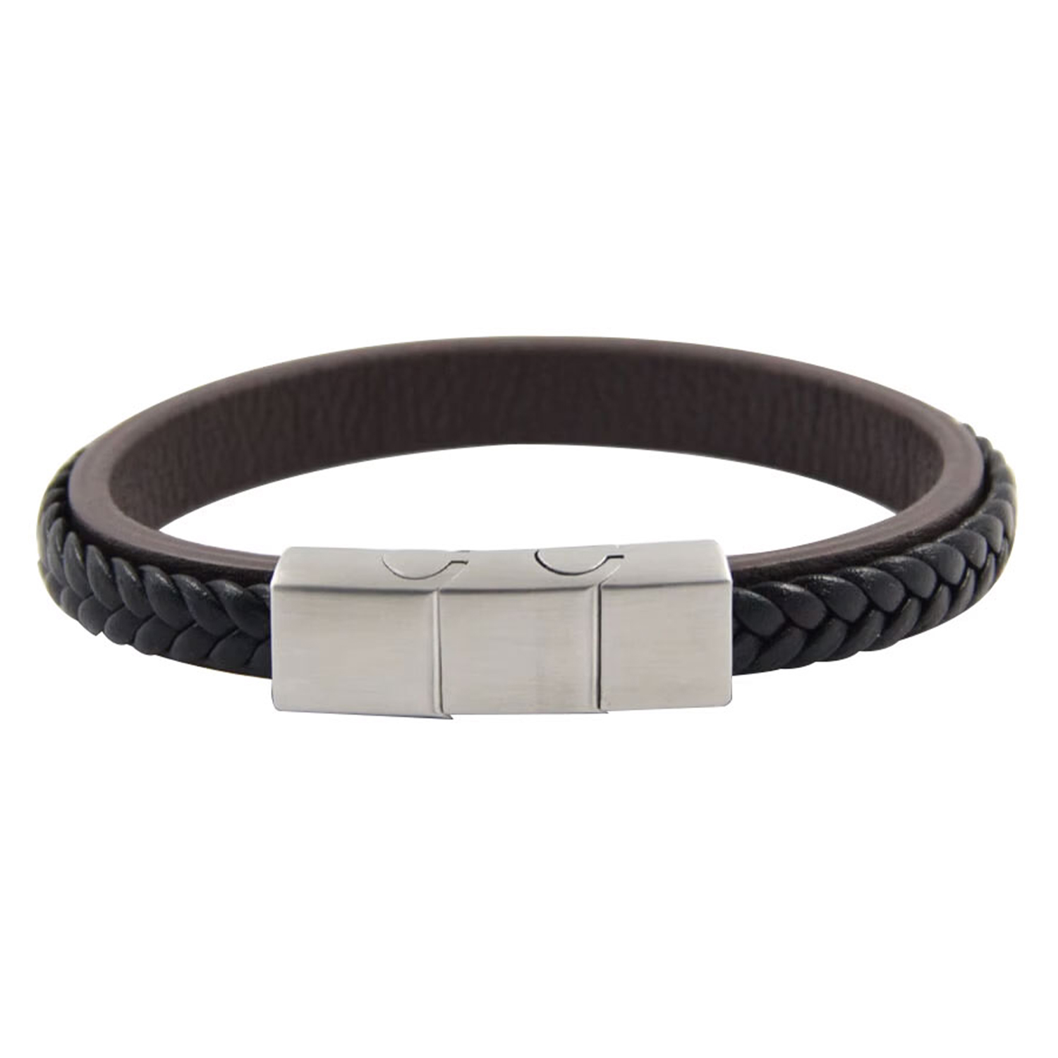 Bio Magnetic Genuine Leather 2 Strand Therapy Bracelet with 2 Ultra Strength Magnets - Image 2