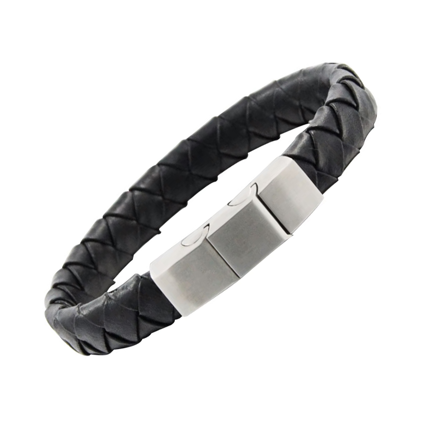 Bio Magnetic Genuine Leather Therapy Bracelet with 2 Ultra Strength Magnets