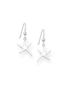 925 sterling silver starfish drop earrings