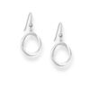 925 Sterling Silver Oval Twist Hook Earrings