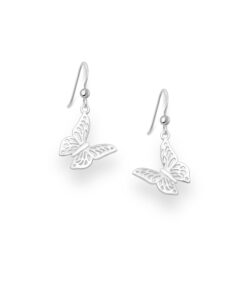 Sterling Silver Butterfly Hook Earrings