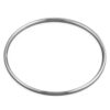 Simple 925 sterling silver bangle bracelet with a slim, smooth, and polished round design.