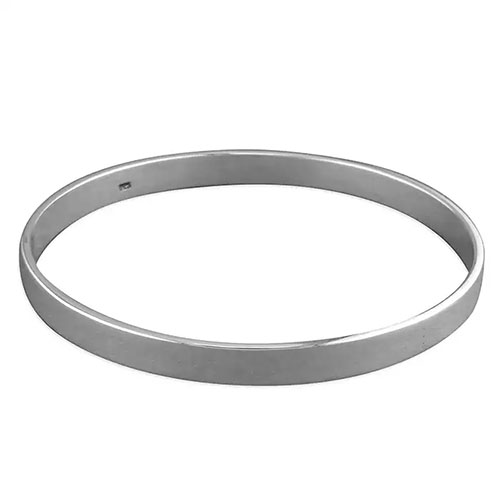 Classic 925 sterling silver bangle bracelet with a smooth, polished finish and a sleek, minimalist design.