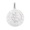 925 sterling silver St. Christopher pendant with engraved “Saint Christopher Protect Us” inscription