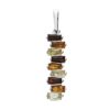 Sterling silver pendant with rectangular cognac, green, and honey Baltic amber stones