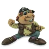 Cornish pirate figurine with big grin, sword, and skull cap