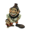 Cornish pirate figurine with wide grin and pet monkey in red coat