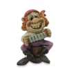 Cornish pirate figurine with red bandana playing a concertina accordion