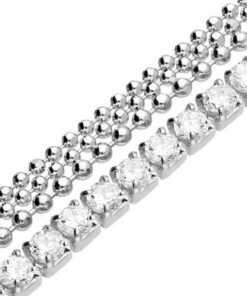 Alternative view of 925 Sterling Silver Layered Anklet Triple Chain Design | Joan the Wad Polperro