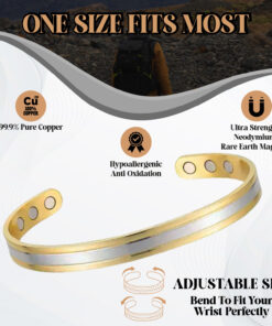 Two-Tone Bio Magnetic Copper Bracelet | Joan the Wad Shop Cornwall - Image 3
